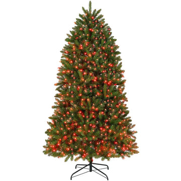 HOMCOM 6ft Prelit Christmas Tree with Full-Spectrum LEDs, Smart App Control, Wide Full Hinged Xmas Tree, Easy Assembly - product image 1