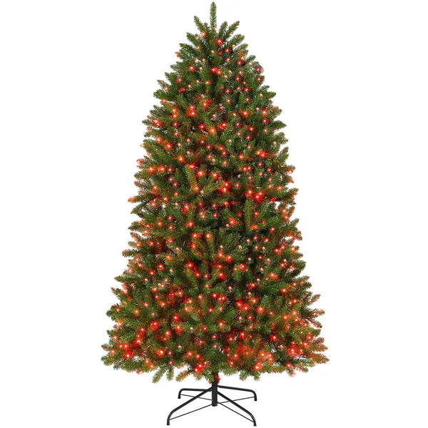 HOMCOM 6ft Prelit Christmas Tree with Full-Spectrum LEDs, Smart App Control, Wide Full Hinged Xmas Tree, Easy Assembly - product image 1