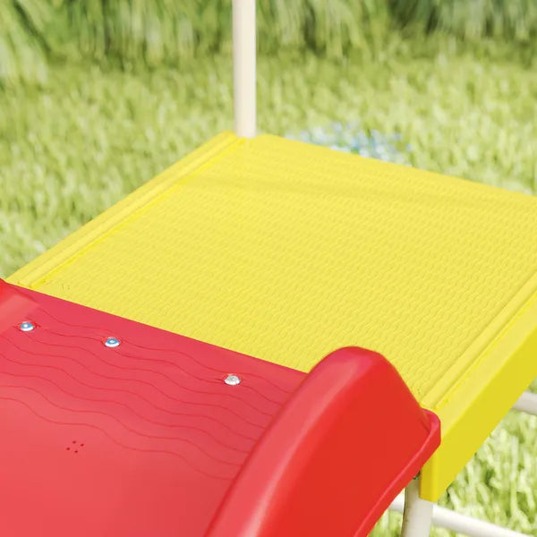 6ft Slide for Kids, Metal Freestanding Playground Equipment with Climbing Ladder, for Backyard, Outdoor, Indoor, Red - product image 9