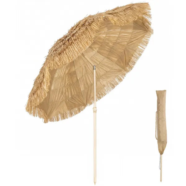 Outsunny 6 Ft Tiki Umbrella, Outdoor Hawaiian Style Patio Umbrella with 8 Ribs, Carry Bag, Outdoor Tiki Bar, Tropical Palapa - product image 11