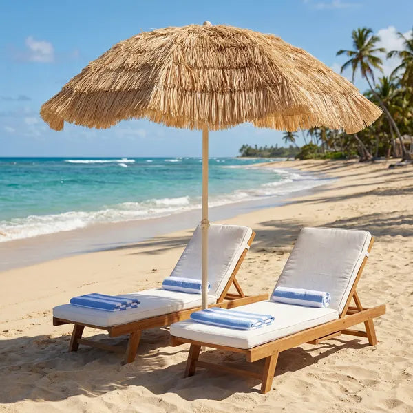 Outsunny 6 Ft Tiki Umbrella, Outdoor Hawaiian Style Patio Umbrella with 8 Ribs, Carry Bag, Outdoor Tiki Bar, Tropical Palapa - product image 10
