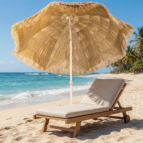 Outsunny 6 Ft Tiki Umbrella, Outdoor Hawaiian Style Patio Umbrella with 8 Ribs, Carry Bag, Outdoor Tiki Bar, Tropical Palapa - product image 9