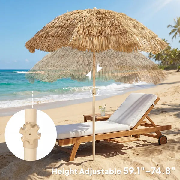 Outsunny 6 Ft Tiki Umbrella, Outdoor Hawaiian Style Patio Umbrella with 8 Ribs, Carry Bag, Outdoor Tiki Bar, Tropical Palapa - product image 7