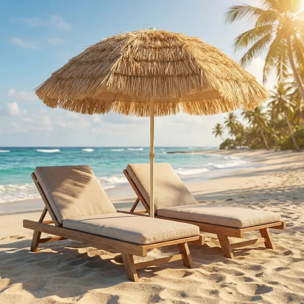 Outsunny 6 Ft Tiki Umbrella, Outdoor Hawaiian Style Patio Umbrella with 8 Ribs, Carry Bag, Outdoor Tiki Bar, Tropical Palapa - product image 2