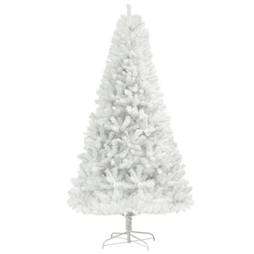 HOMCOM 6 Ft Unlit Artificial White Christmas Tree, Holiday Decor with 1000 Branch Tips, Auto Open and Steel Base - product image 1