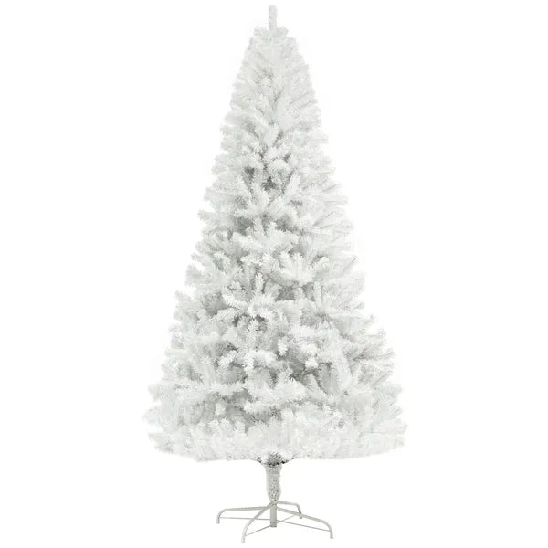 HOMCOM 6 Ft Unlit Artificial White Christmas Tree, Holiday Decor with 1000 Branch Tips, Auto Open and Steel Base - product image 11