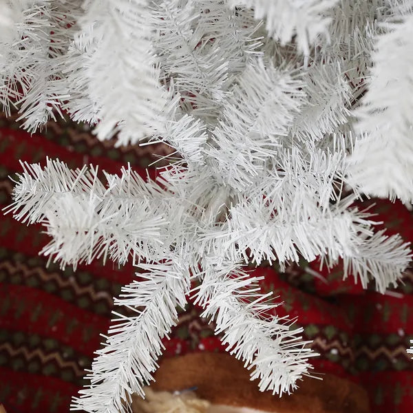 HOMCOM 6 Ft Unlit Artificial White Christmas Tree, Holiday Decor with 1000 Branch Tips, Auto Open and Steel Base - product image 9