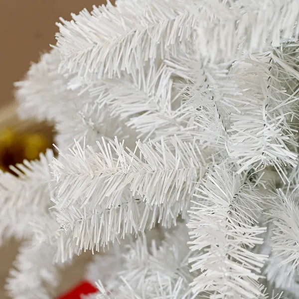 HOMCOM 6 Ft Unlit Artificial White Christmas Tree, Holiday Decor with 1000 Branch Tips, Auto Open and Steel Base - product image 8
