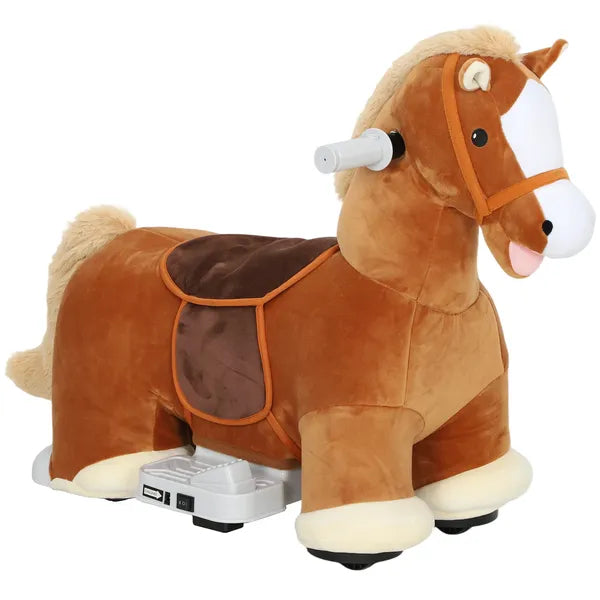 Qaba 6V Battery Powered Ride on Horse with Music, Forward, Foot Pedal, Soft Touch, Washable Cover, for 1.5-5 Years Old - product image 11