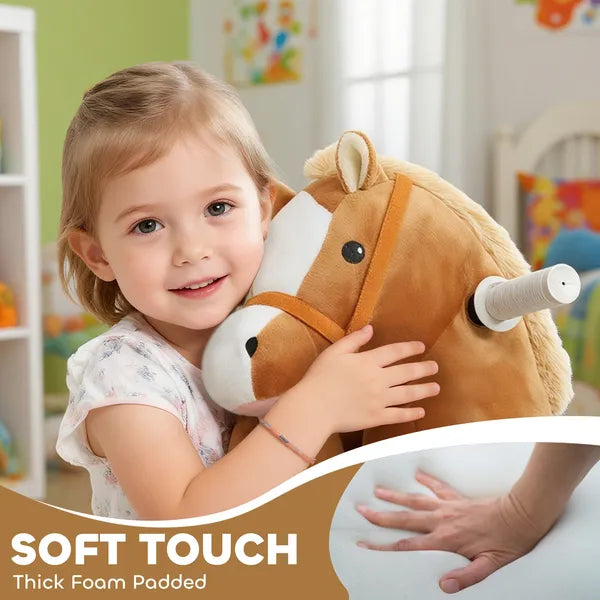Qaba 6V Battery Powered Ride on Horse with Music, Forward, Foot Pedal, Soft Touch, Washable Cover, for 1.5-5 Years Old - product image 8