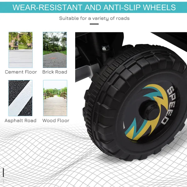 6V Kids ATV Ride-On 4-Wheeler Electric Quad Battery Powered Vehicle with Forward Reverse Switch Black - product image 7