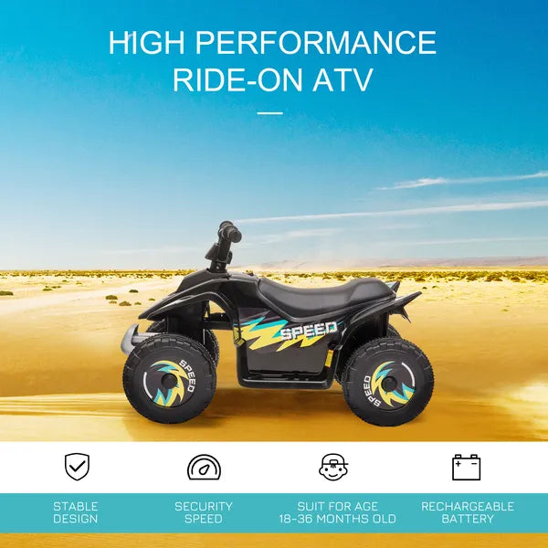 6V Kids ATV Ride-On 4-Wheeler Electric Quad Battery Powered Vehicle with Forward Reverse Switch Black - product image 4