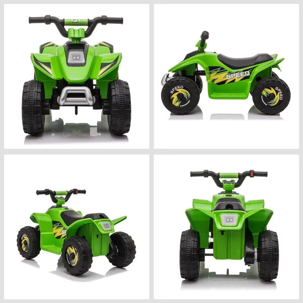 Aosom 6V Kids ATV Ride-On Electric Quad Battery Powered Vehicle with Forward Reverse Switch for Toddlers Green - product image 8