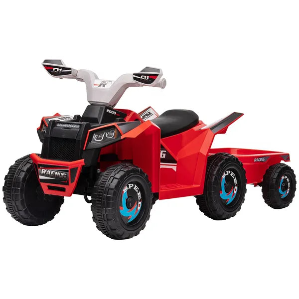 Aosom Kids 6V Ride-On Car with Trailer Red for Ages 18-36 Months - product image 11