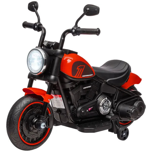6V Ride-on Motorcycle for Kids with Training Wheels Red Battery-Operated Motorbike Single-Button Start - product image 11