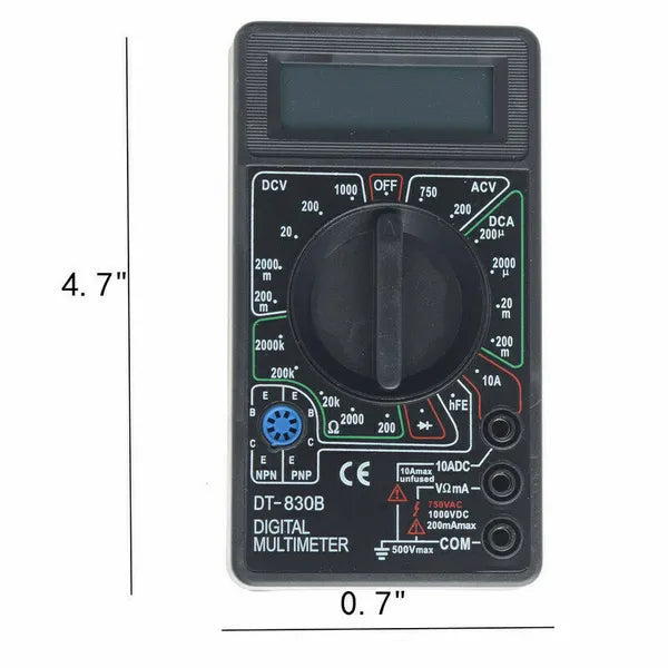 7 Function Digital Multimeter for AC DC Voltage Current and Resistance - product view 2
