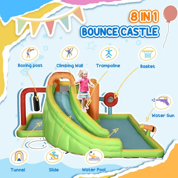 7 in 1 Inflatable Water Slide Bounce House with 750W Air Blower - product image 3