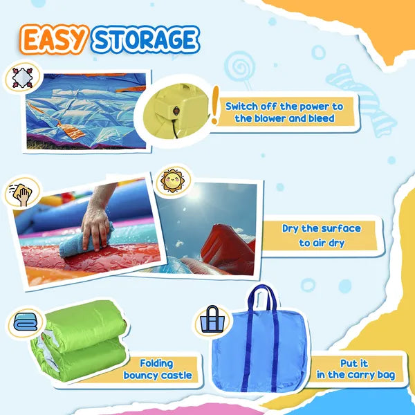 7 in 1 Inflatable Water Slide Bounce House with 750W Air Blower - product image 7