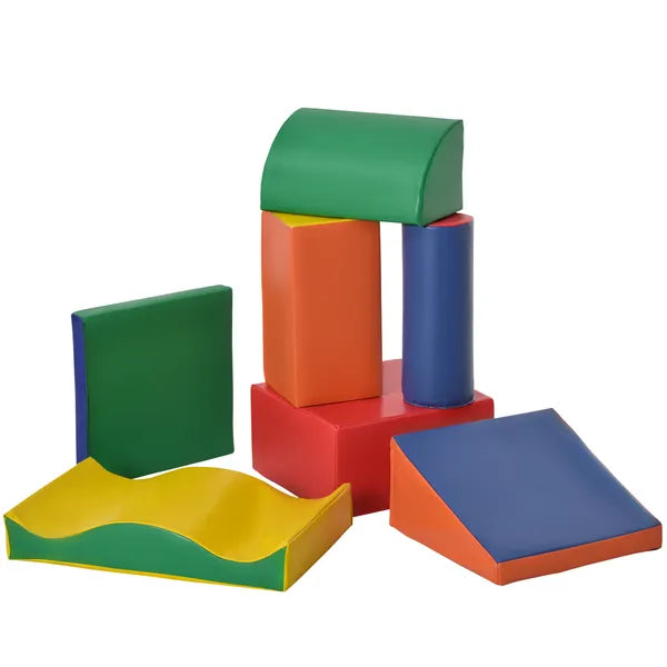 7 Piece Kids Soft Play Blocks, Foam Climb and Crawl Gym Toy, Building and Stacking Blocks - product image 1