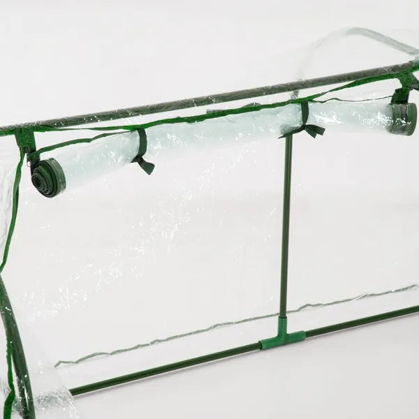 Outsunny 6.6 x 3.3 x 2.6 Ft Mini Greenhouse with 4 Zippered Doors and PVC Cover - product image 11