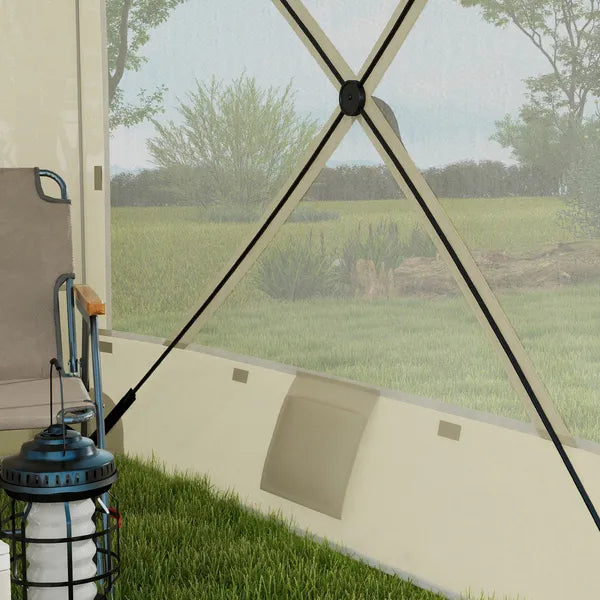 Outsunny 7' x 8' Pop Up Canopy Tent, Camping Tent Sun Shade Shelter with Curtains, Nettings and Carrying Bag, UV-Resistant - product image 8