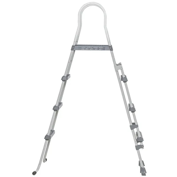 Outsunny 70" Above Ground Swimming Pool Ladder, A-Frame Deck Ladder with Top Platform, Non-slip Steps and Rounded Handrails for 48" Pool Wall Height - product image 7