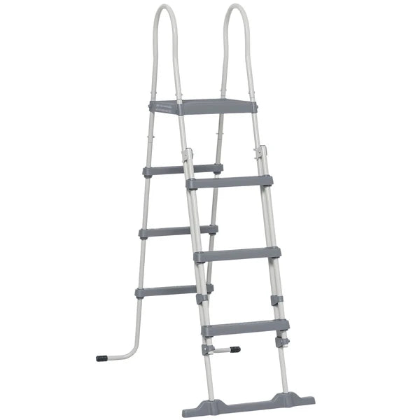 Outsunny 70" Above Ground Swimming Pool Ladder, A-Frame Deck Ladder with Top Platform, Non-slip Steps and Rounded Handrails for 48" Pool Wall Height - product image 1