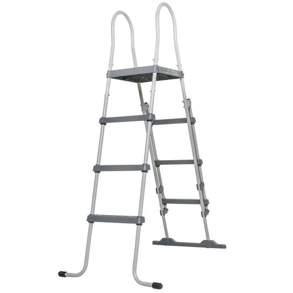 Outsunny 70" Above Ground Swimming Pool Ladder, A-Frame Deck Ladder with Top Platform, Non-slip Steps and Rounded Handrails for 48" Pool Wall Height - product image 11