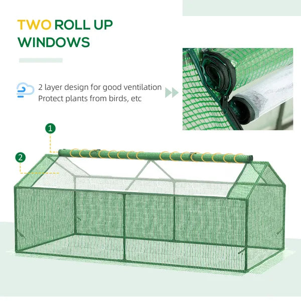 71" x 36" x 28" Mini Greenhouse Portable Hot House for Plants with Large Zipper Windows for Outdoor, Indoor, Garden, Green - product image 5