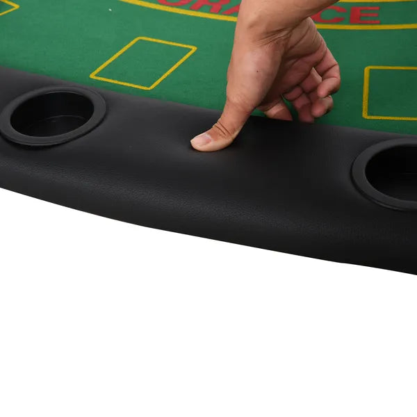 Soozier 72" Foldable Poker Table Portable Blackjack Table for 7 Players with Chip Cup Holder Green Felt - product image 8