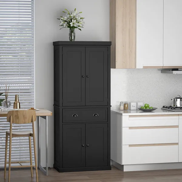 HOMCOM 72" Freestanding Kitchen Pantry Cabinet Storage with Doors Black - product image 10