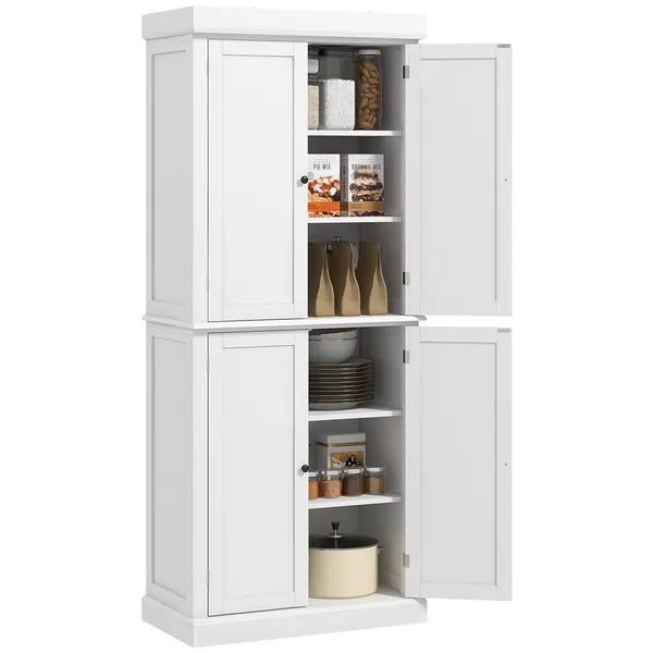 72" Kitchen Cabinet, Pantry Storage Cabinet with Doors and Shelves, Freestanding Food Pantry Cabinet, White - product image 1