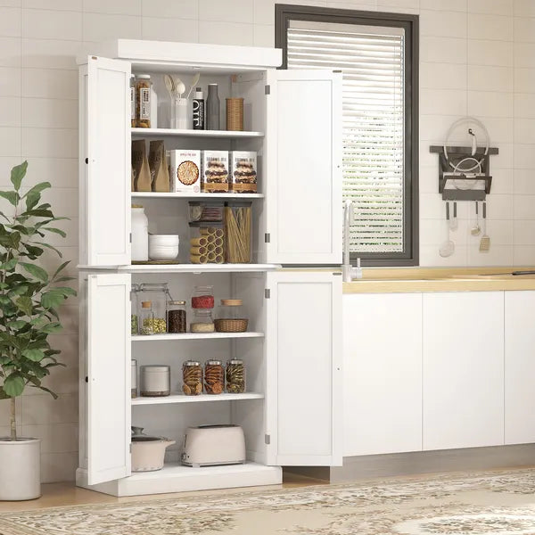 72" Kitchen Cabinet, Pantry Storage Cabinet with Doors and Shelves, Freestanding Food Pantry Cabinet, White - product image 10