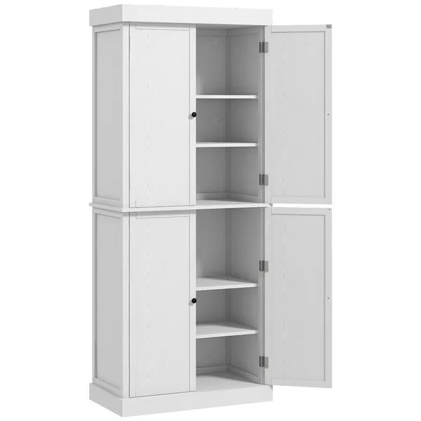 HOMCOM 72 Inch Kitchen Pantry Cabinet Storage with Doors and Shelves Elegant Kitchen Storage, White - product image 1