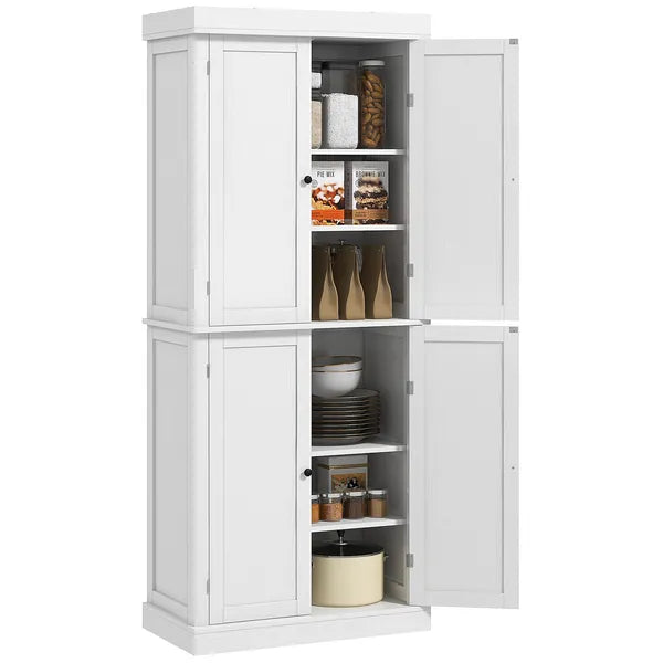 HOMCOM 72 Inch Kitchen Pantry Cabinet Storage with Doors and Shelves Elegant Kitchen Storage, White - product image 11