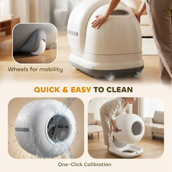 PawHut 72L Automatic Litter Box, Self Cleaning Litter Box, App Control, Odor and Noise Control, Safety Sensors, Deodorant Gel - product image 7