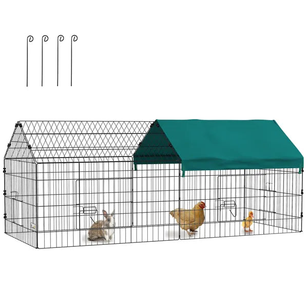 PawHut 73" Small Animal Playpen with Roof for Rabbits, Chicken, Chinchillas - product image 11