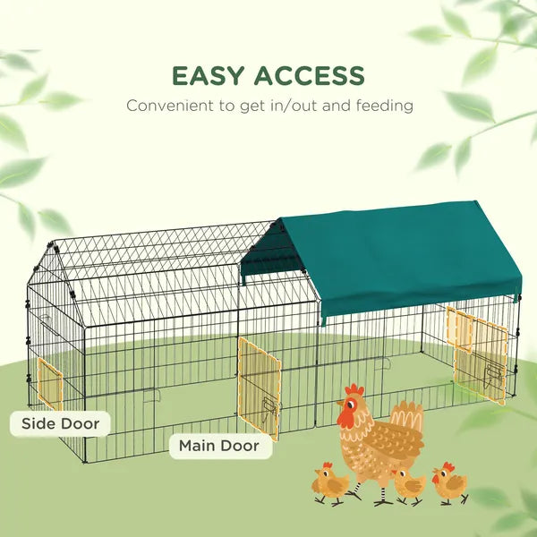 PawHut 73" Small Animal Playpen with Roof for Rabbits, Chicken, Chinchillas - product image 5
