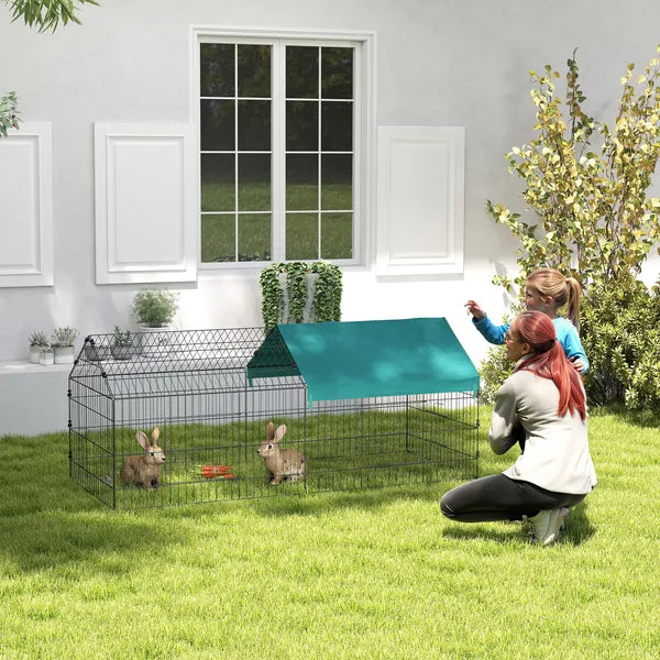 PawHut 73" Small Animal Playpen with Roof for Rabbits, Chicken, Chinchillas - product image 9