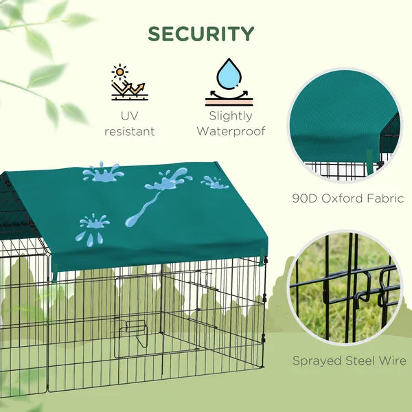 PawHut 73" Small Animal Playpen with Roof for Rabbits, Chicken, Chinchillas - product image 4