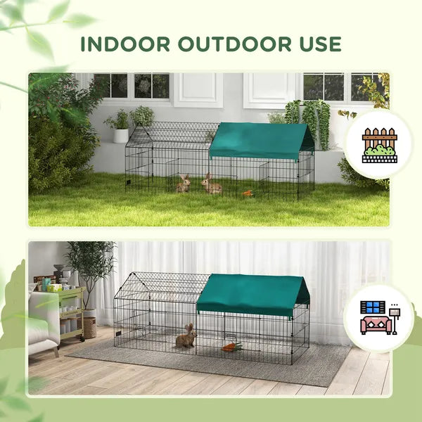 PawHut 73" Small Animal Playpen with Roof for Rabbits, Chicken, Chinchillas - product image 8
