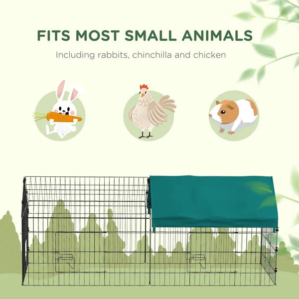 PawHut 73" Small Animal Playpen with Roof for Rabbits, Chicken, Chinchillas - product image 6