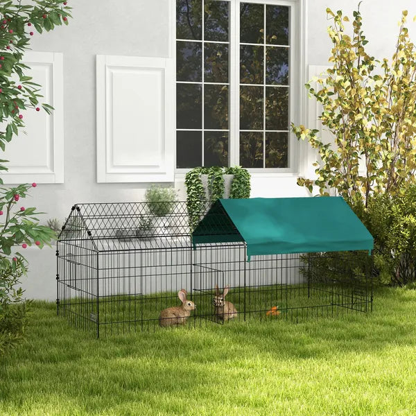 PawHut 73" Small Animal Playpen with Roof for Rabbits, Chicken, Chinchillas - product image 2