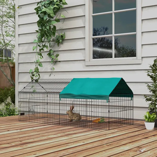 PawHut 73" Small Animal Playpen with Roof for Rabbits, Chicken, Chinchillas - product image 10