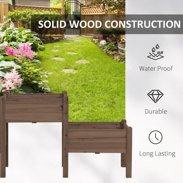 73 Inch x 18 Inch x 32 Inch 3 Tier Raised Garden Bed with Three Elevated Planter Box for Vegetables, Herb and Flowers, Coffee - product image 7