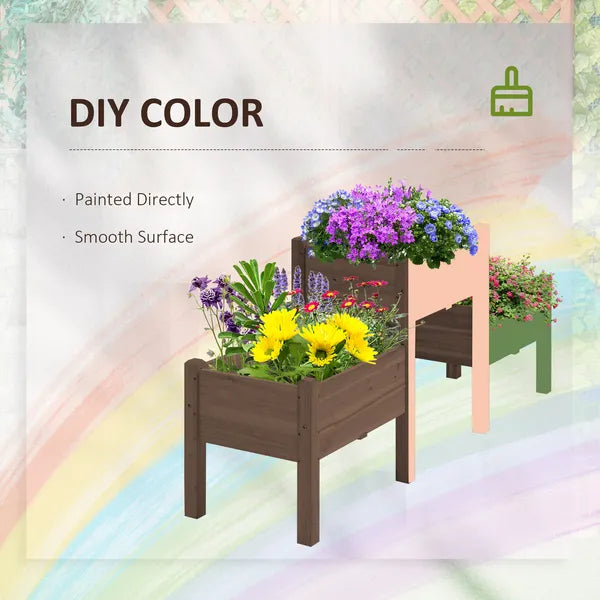 73 Inch x 18 Inch x 32 Inch 3 Tier Raised Garden Bed with Three Elevated Planter Box for Vegetables, Herb and Flowers, Coffee - product image 5