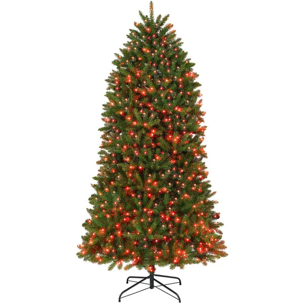 HOMCOM 7.5ft Prelit Christmas Tree with Full-Spectrum LEDs, Smart App Control, Wide Full Hinged Xmas Tree, Easy Assembly - product image 1