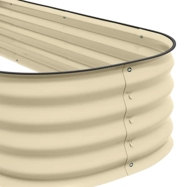Outsunny 7.9 Ft Galvanized Raised Garden Bed Kit with Safety Edging Cream - product image 8