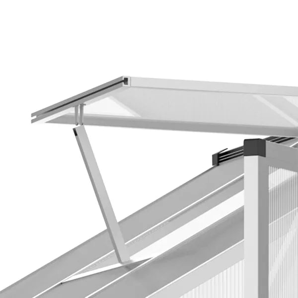 Outsunny 8 ft L x 6 ft W Walk-In Polycarbonate Greenhouse with Roof Vent for Ventilation and Rain Gutter, Hobby Greenhouse for Winter - product image 8