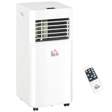 HOMCOM 8000 BTU Mobile Air Conditioner for Cooling and Dehumidifying, Remote Control, 24H Timer, LED Display, White - product image 1